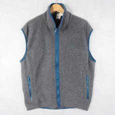 画像1: 90's L.L.Bean ロゴ刺繍 フリーススベスト (1)