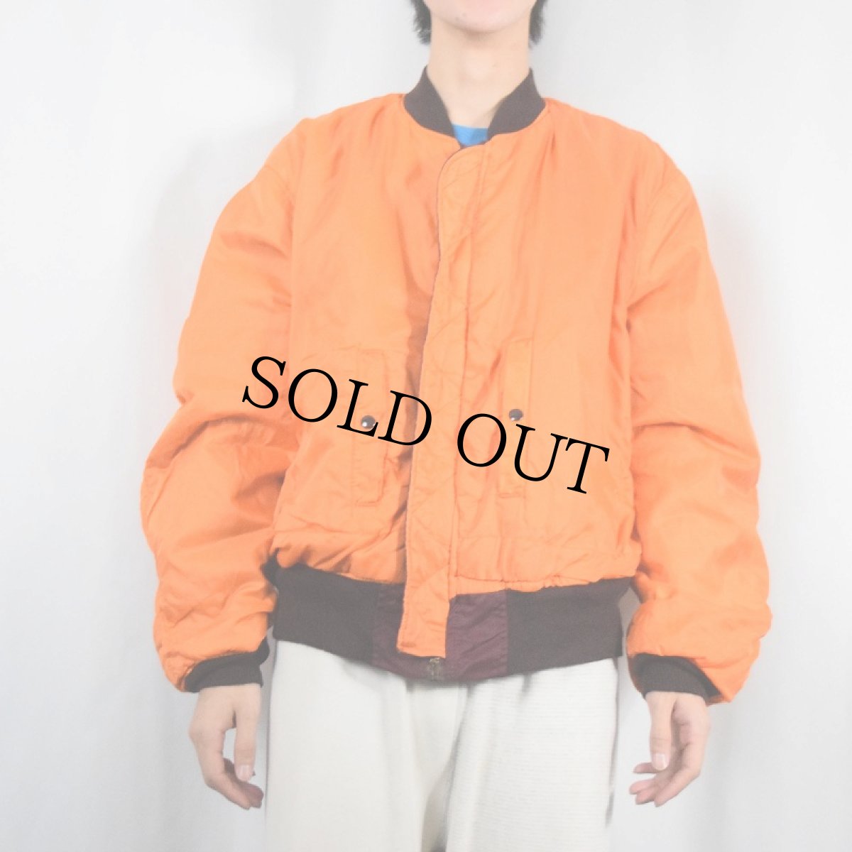 画像5: 民間品 90's ALPHA INDUSTRIES,INC. MA-1 フライトジャケット XLARGE (5)