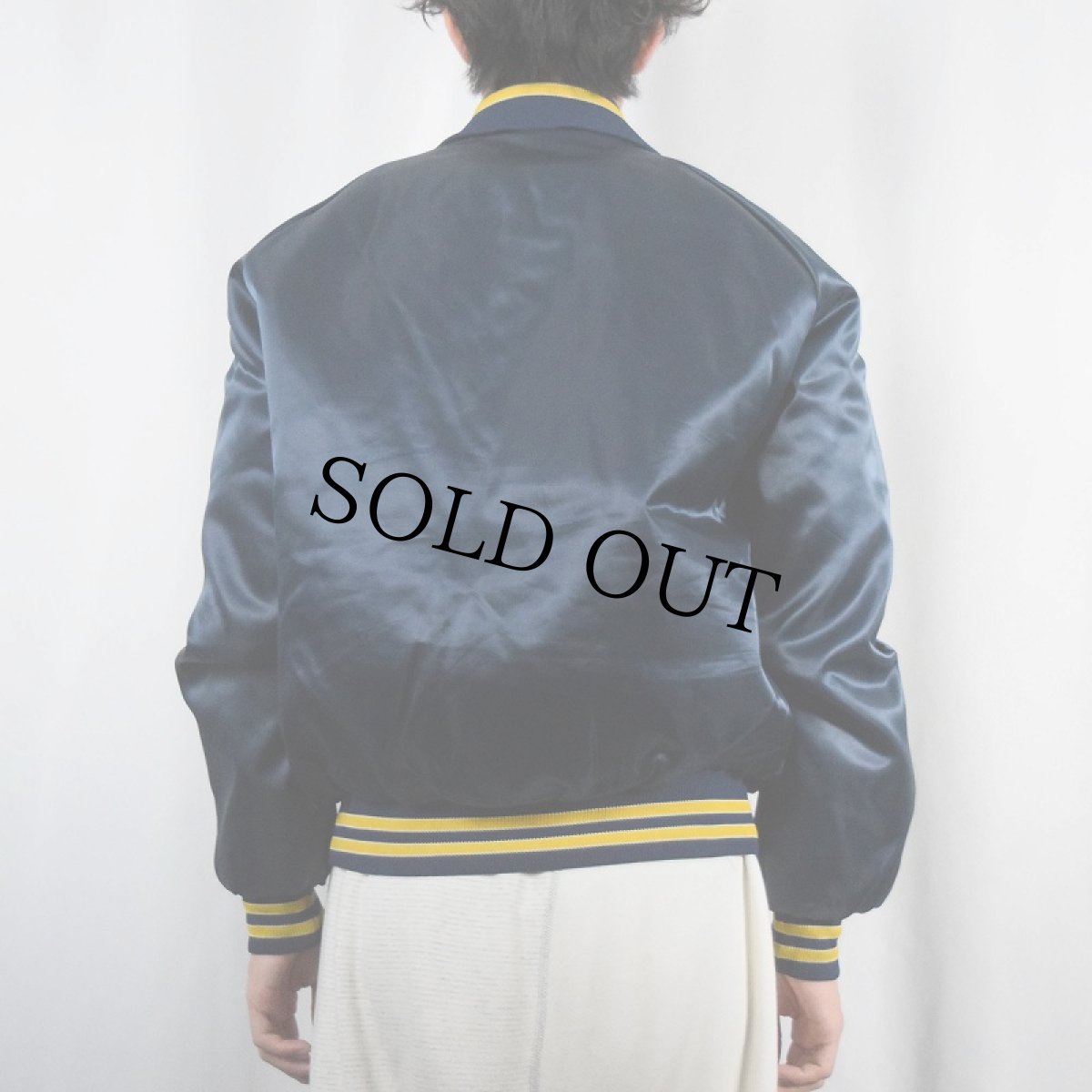 画像3: 80's HOLLOWAY USA製 "niagara falls" チェーン刺繍スタジャン M (3)