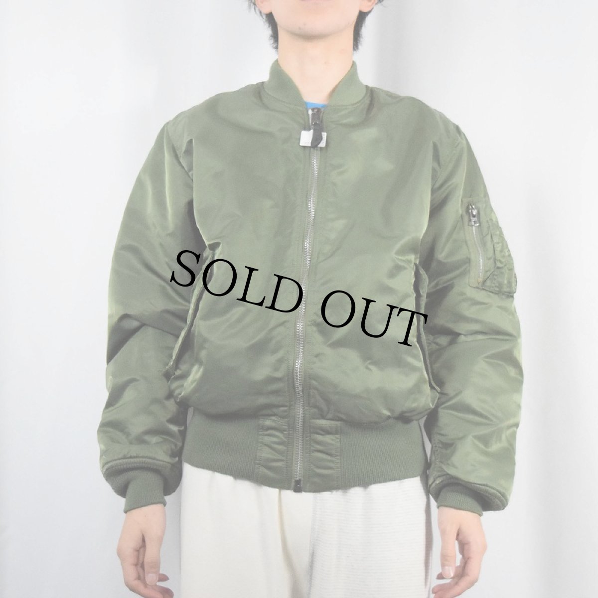 画像3: 民間品 ALPHA INDUSTRIES,INC. MA-1 フライトジャケット MEDIUM (3)