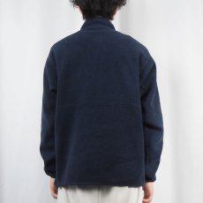 画像3: 2000's Patagonia ハーフジップ フリースプルオーバージャケット NAVY L (3)