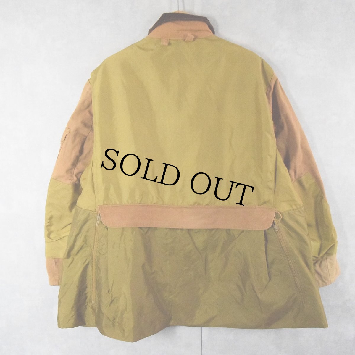 画像2: 70's American Field コーデュロイ切り替え ナイロンハンティングジャケット (2)