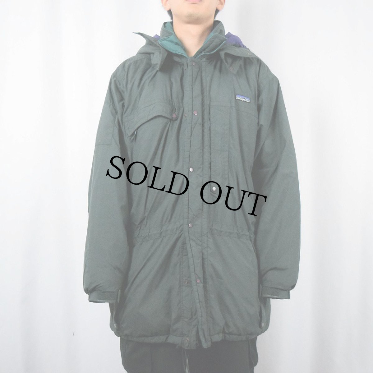 画像2: 90's Patagonia ガイドジャケット DARK GREEN L (2)