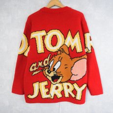 画像2: 90's TOM&JERRY キャラクター柄 スキーニットセーター M (2)