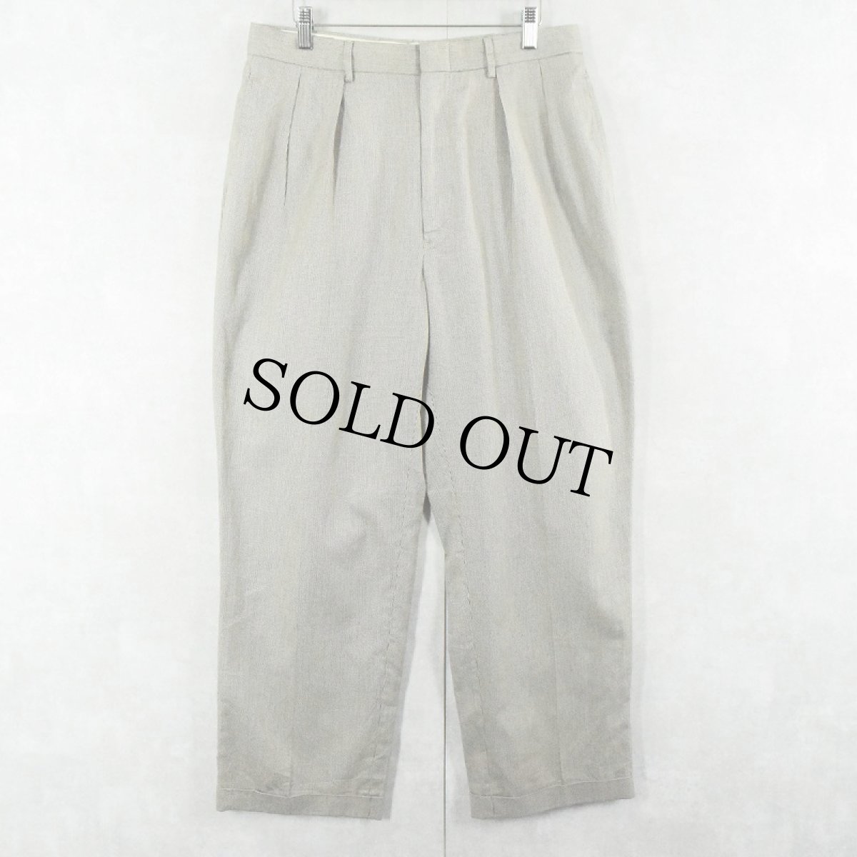 画像1: POLO Ralph Lauren 千鳥柄 2タック コットンスラックス W33 (1)