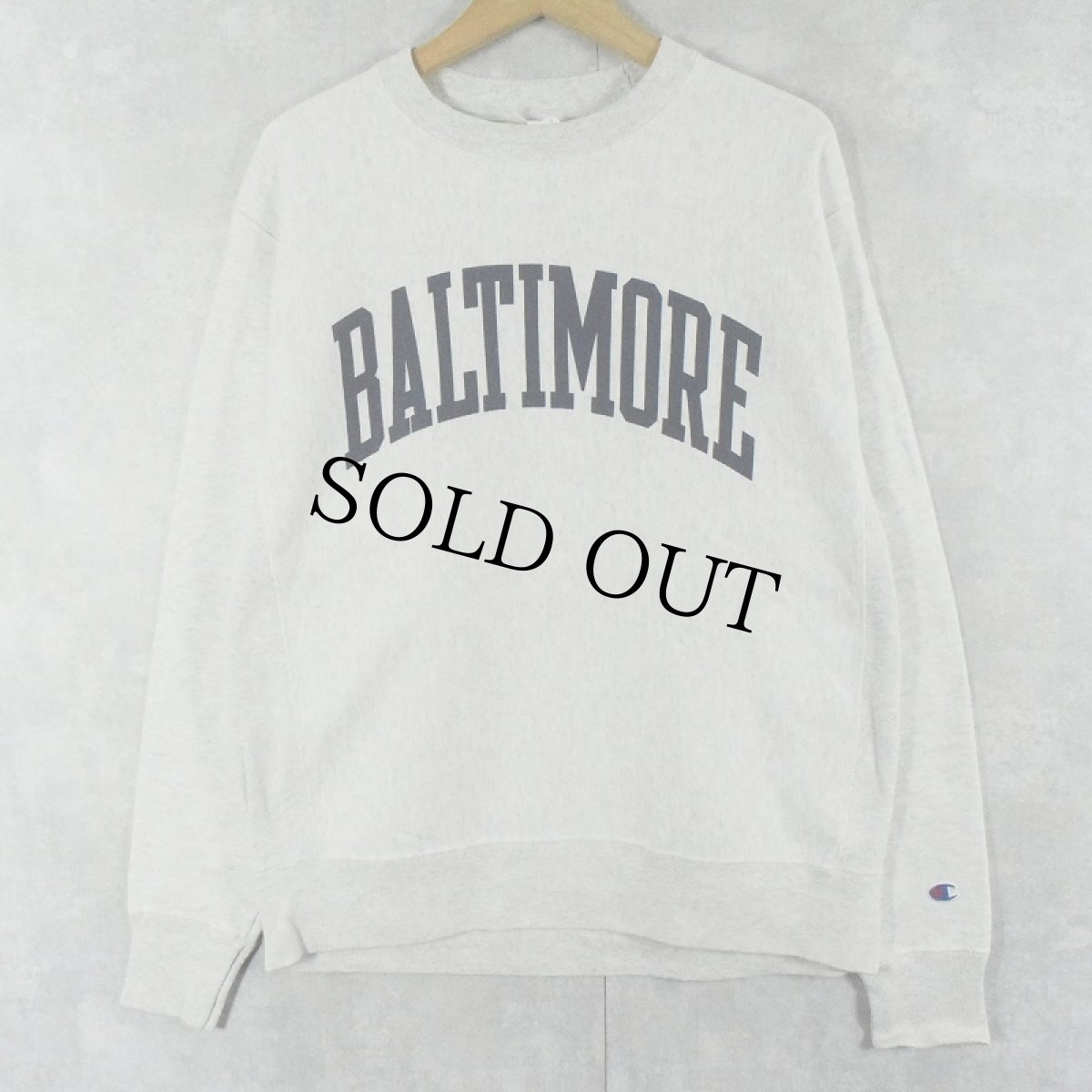 画像1: Champion REVERSE WEAVE "BALTIMORE" プリントスウェット M (1)