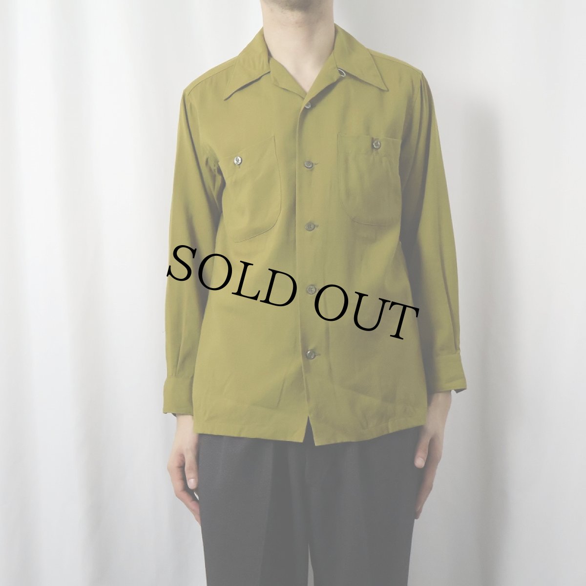 画像2: 60's PENDLETON オープンカラーウールシャツ S (2)