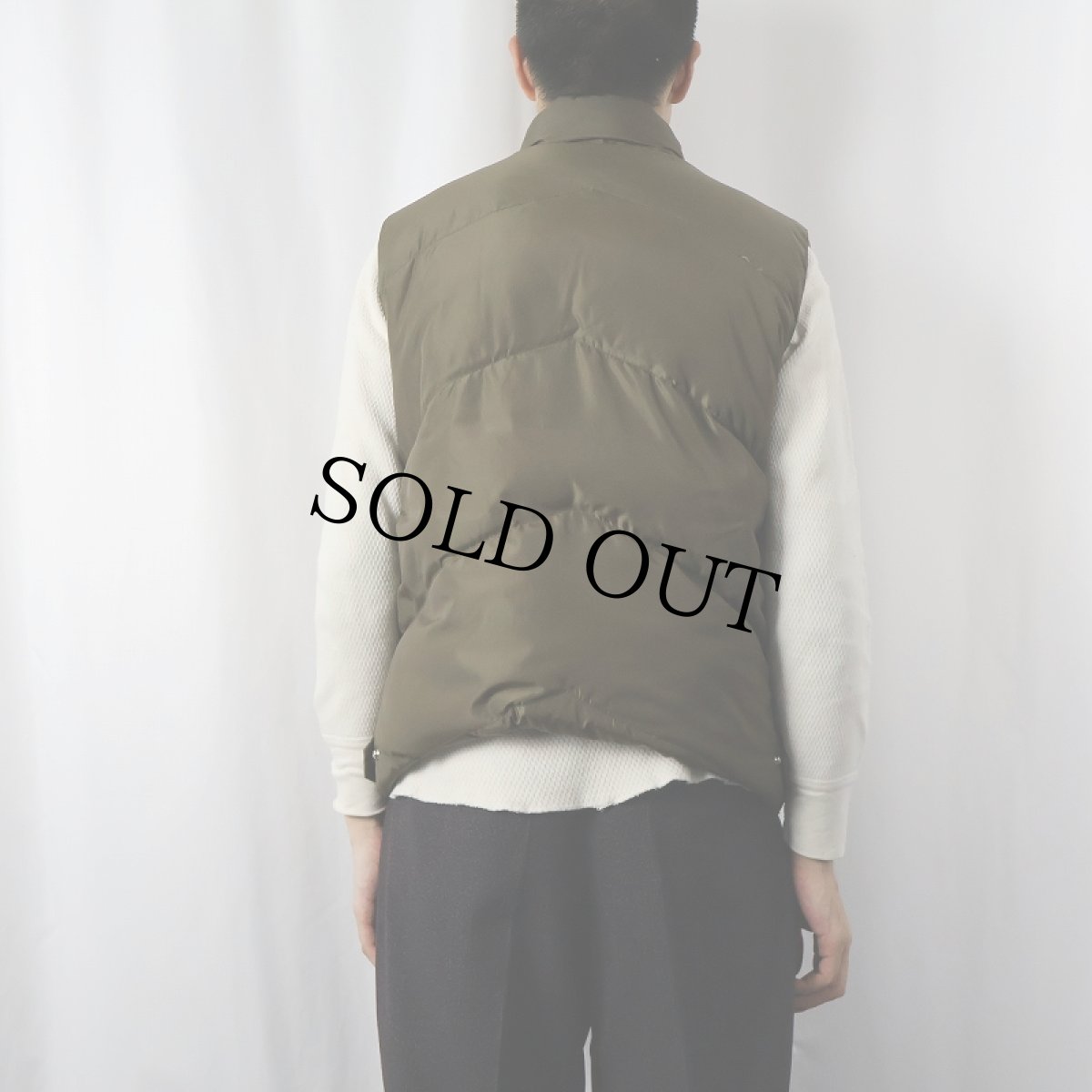 画像4: 70〜80's CAMEL リバーシブル ナイロンダウンベスト L (4)