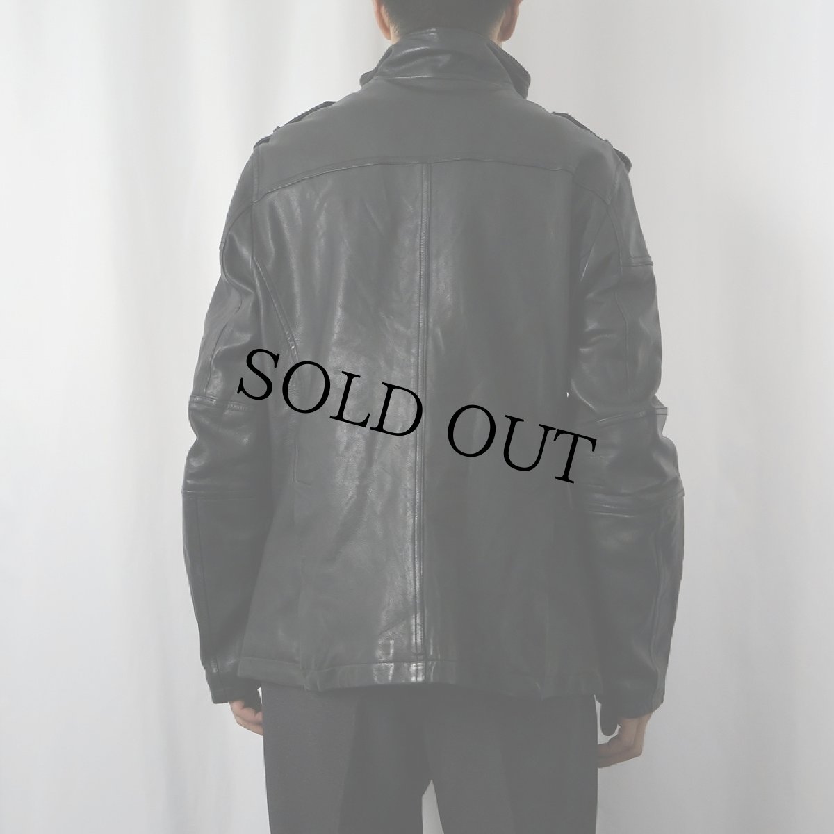 画像3: ZACHART PRELL M-65 TYPE レザージャケット L (3)