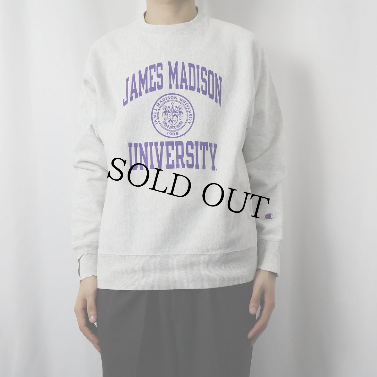画像2: Champion REVERSE WEAVE "JAMES MADISON UNIVERSITY" プリントスウェット M (2)