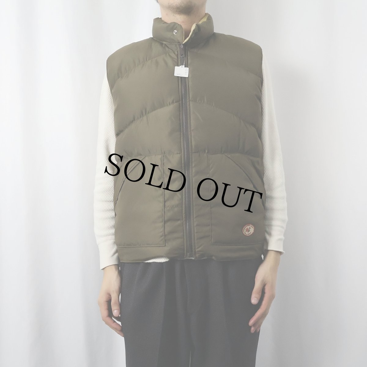 画像3: 70〜80's CAMEL リバーシブル ナイロンダウンベスト L (3)