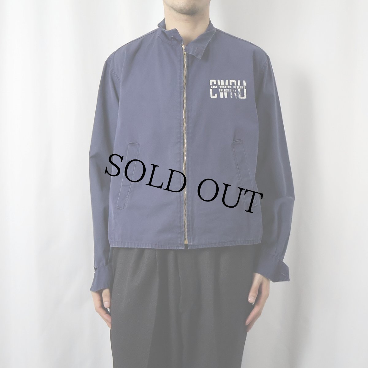 画像2: 60's Champion C中ランタグ "CWRU" コットンスイングトップ NAVY M (2)