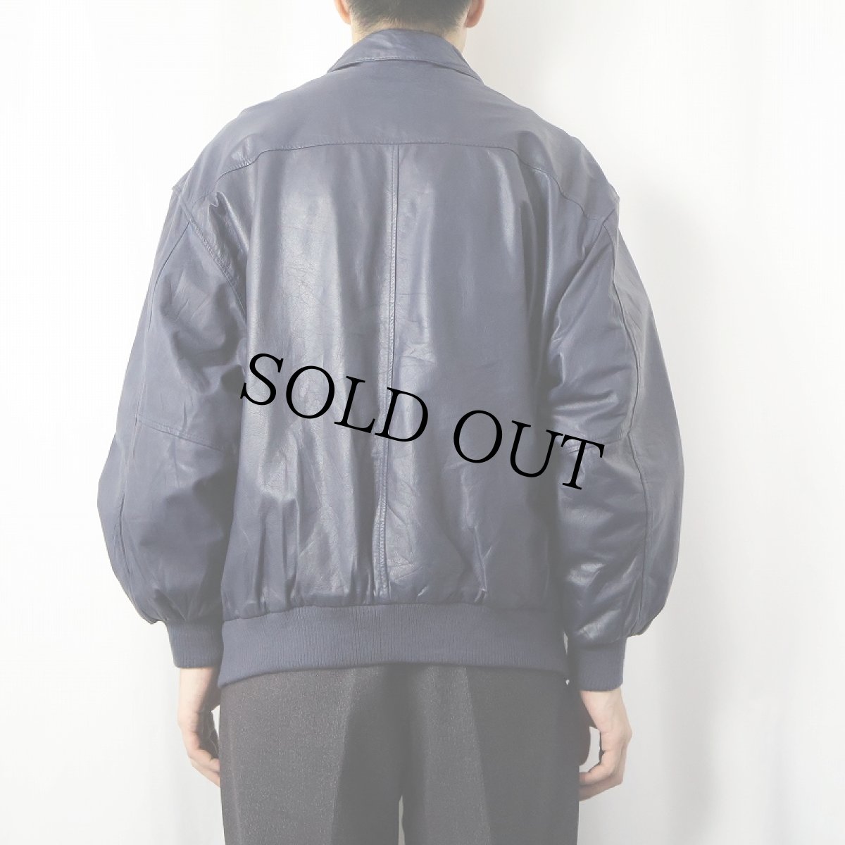 画像3: GENERAL CLOTHING COMPANY LTD "A-2 TYPE" レザージャケット NAVY XL (3)