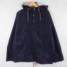 画像1: 90's GAP ラビットフード ナイロンアノラックパーカー NAVY L (1)