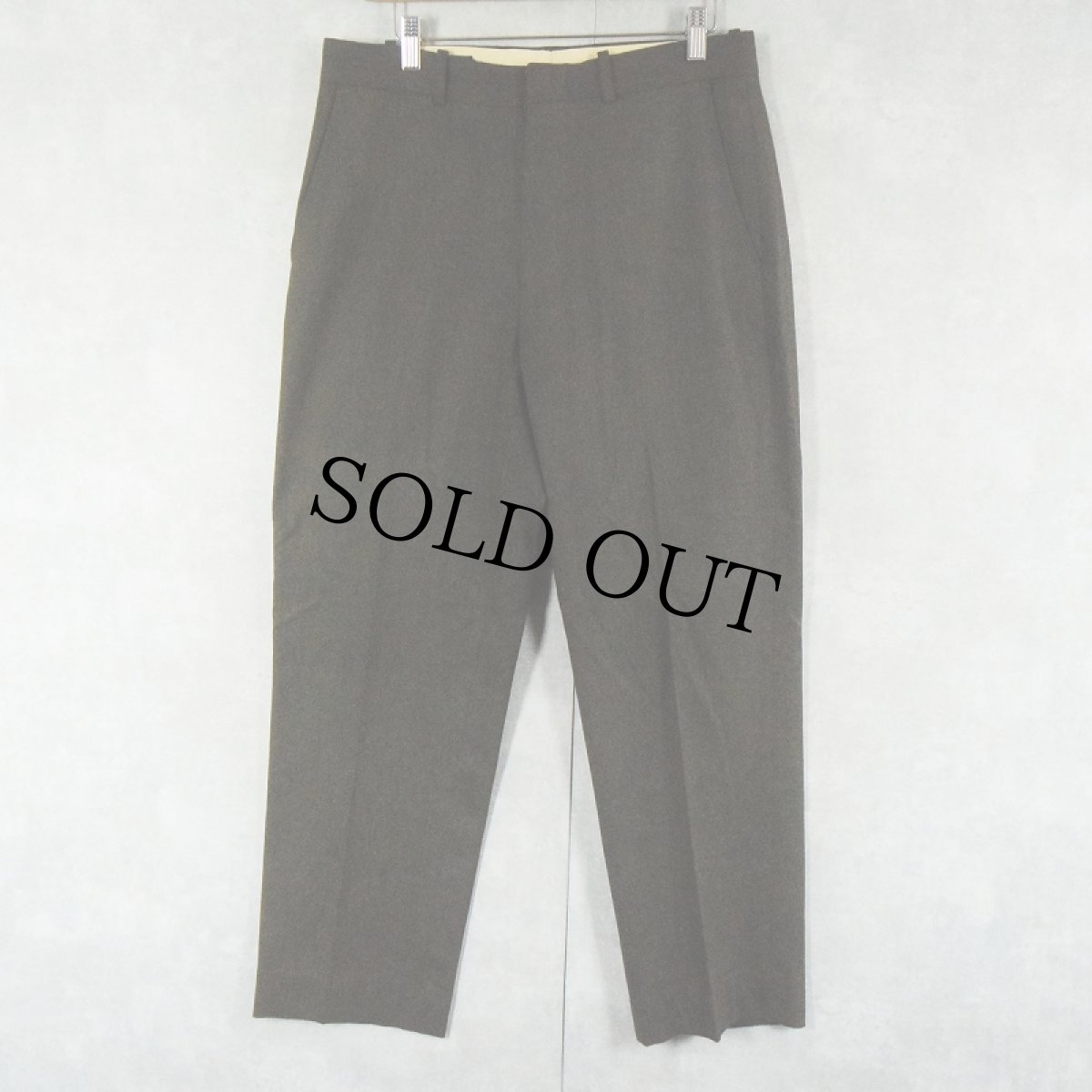 画像1: POLO Ralph Lauren ウール×ナイロン スラックス KHAKI W31 (1)