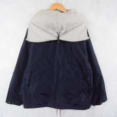 画像2: 90's GAP ラビットフード ナイロンアノラックパーカー NAVY L (2)