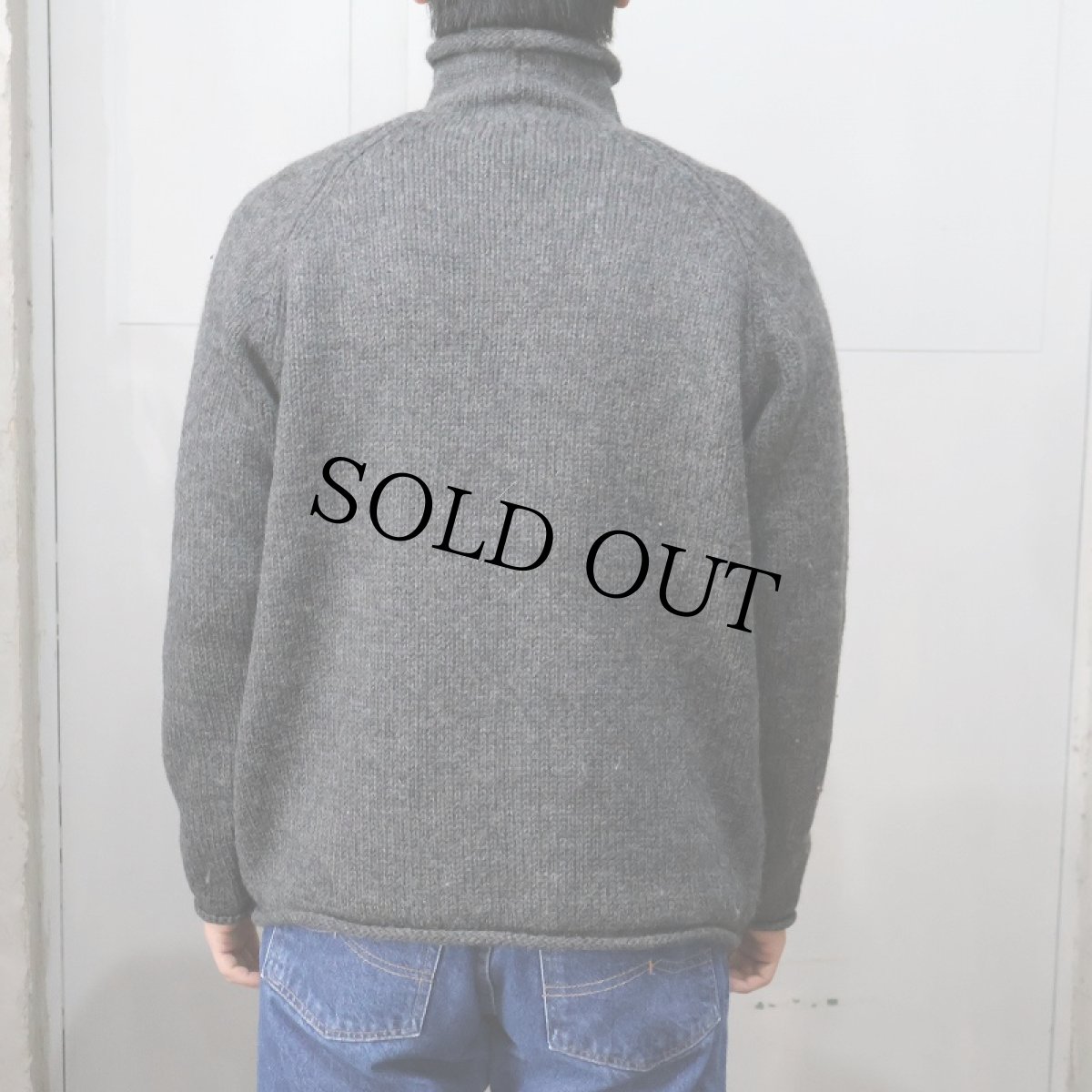 画像3: 90's J.CREW ロールネック ウールニットセーター XS (3)