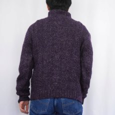 画像3: POLO Ralph Lauren ウール×リネン タートルネック ハンドニットセーター (3)