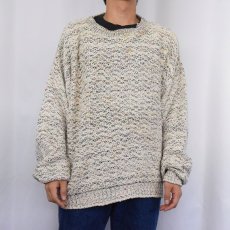 画像2: 90's T・L・C ミックスカラー コットンニットセーター (2)