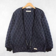 画像3: 70〜80's Topps USA製 キルティングライナージャケット NAVY XL (3)