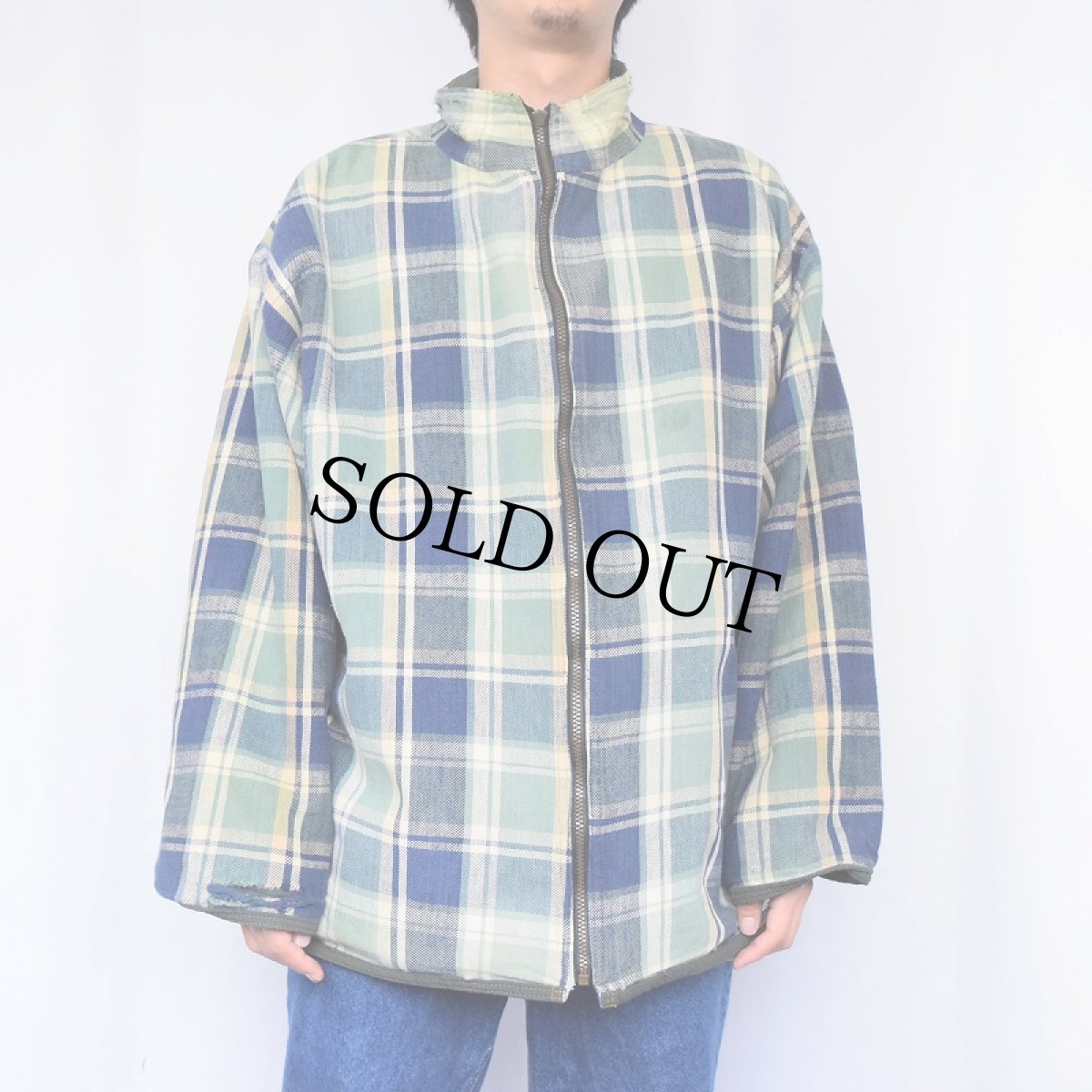 画像4: 〜90's JACKSON チェック柄ライナー ジップジャケット (4)