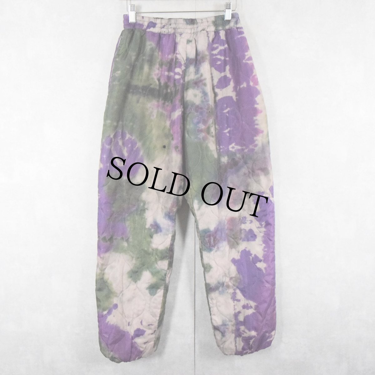 画像2: STUSSY タイダイ柄 リバーシブル キルティング×ポリエステルイージーパンツ M (2)