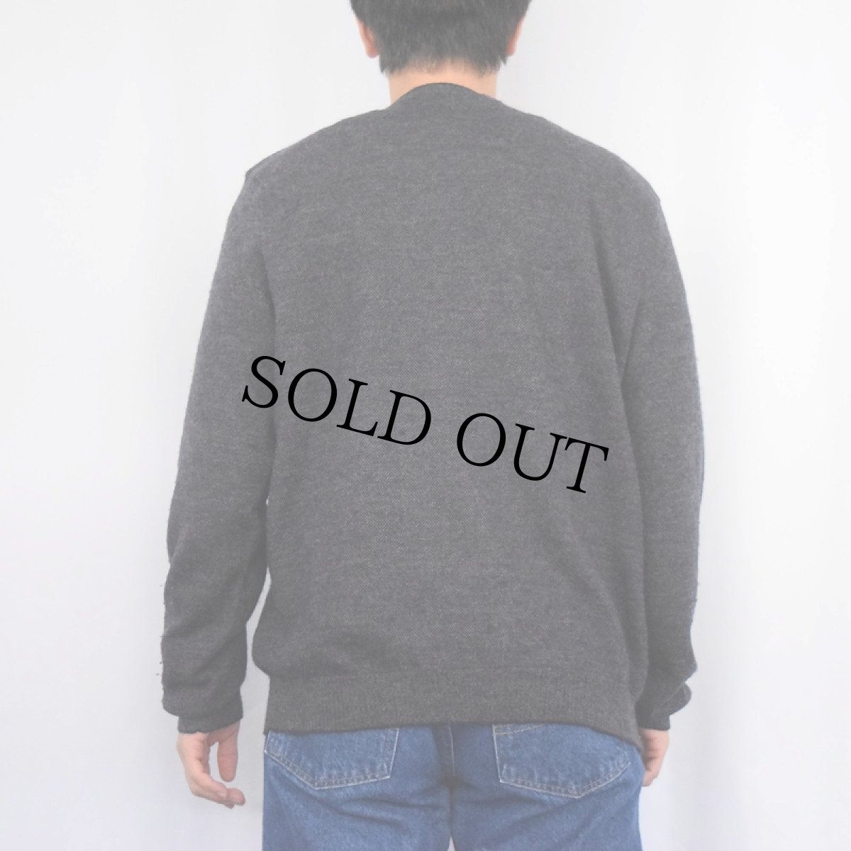 画像3: POLO Ralph Lauren アルパカ×ウール ニットセーター GRAY×NAVY L (3)