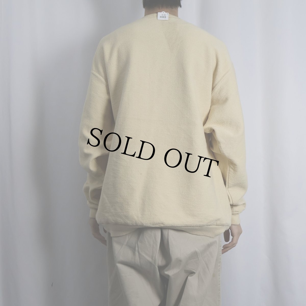 画像3: 90's LANDS' END USA製 前V 鹿の子スウェット XL (3)