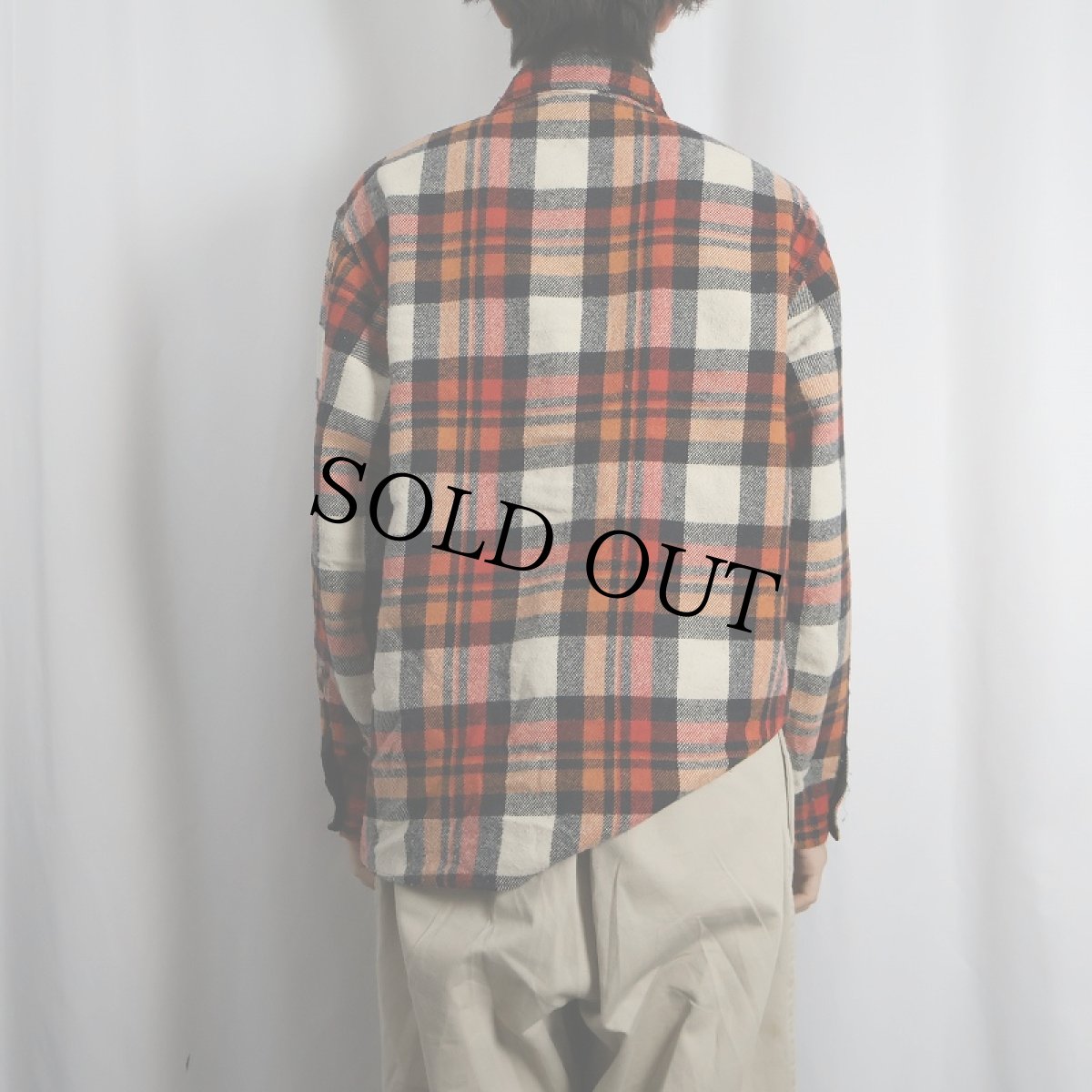 画像3: 70's Envoy チェック柄 CPOシャツジャケット L (3)