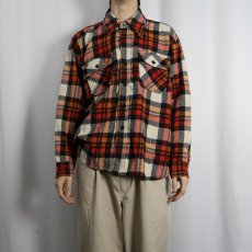画像2: 70's Envoy チェック柄 CPOシャツジャケット L (2)