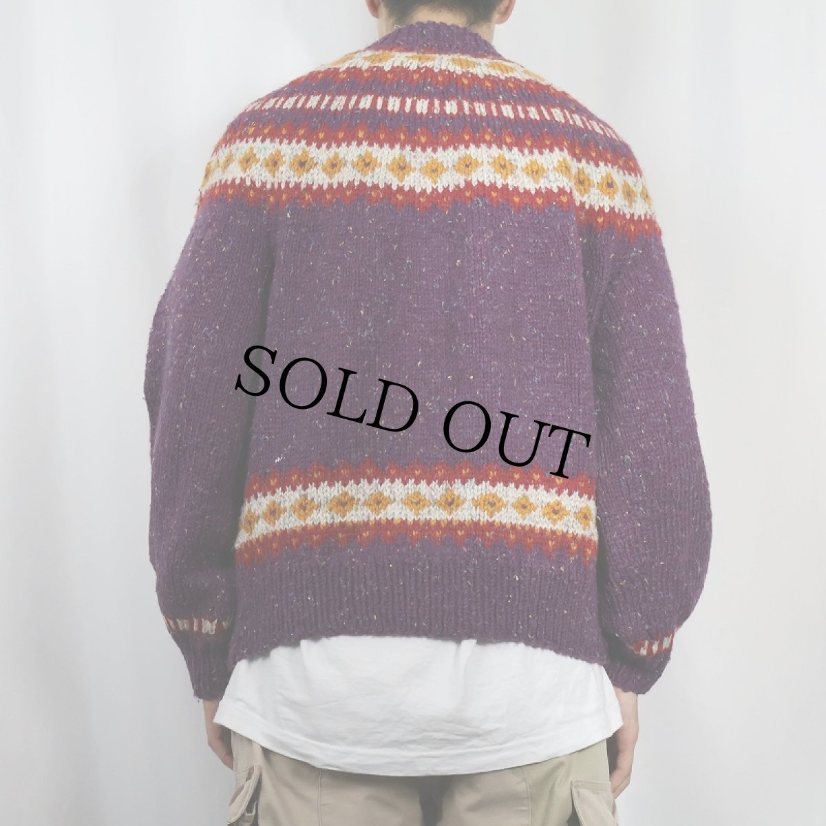 画像3: MADE WITH LOVE BY MOM ノルディック柄 カラーネップウールニットセーター (3)