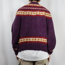 画像3: MADE WITH LOVE BY MOM ノルディック柄 カラーネップウールニットセーター (3)