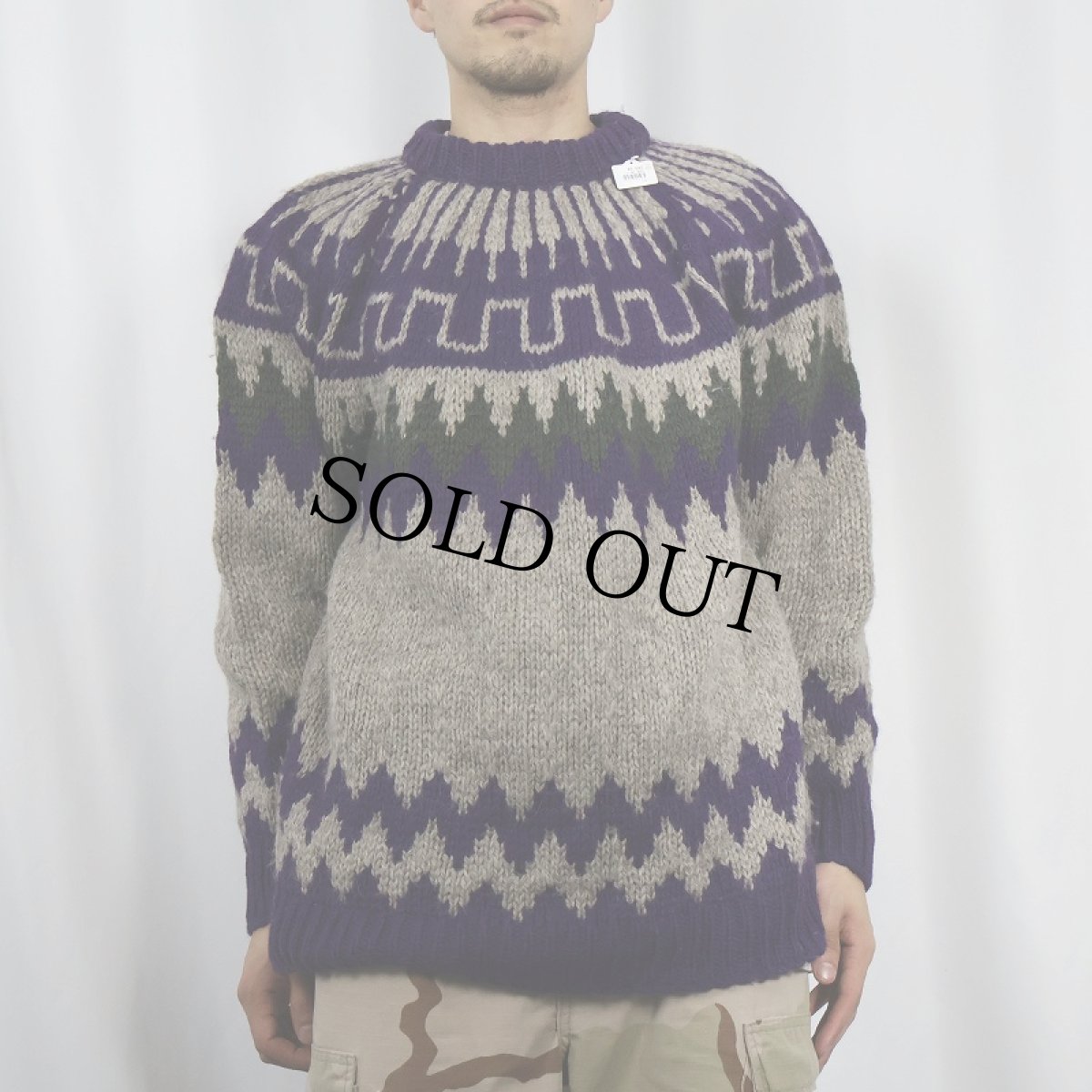 画像2: 【SALE】 GREEK KNITWEAR ノルディック柄 ウールニットセーター (2)