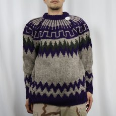 画像2: GREEK KNITWEAR ノルディック柄 ウールニットセーター (2)