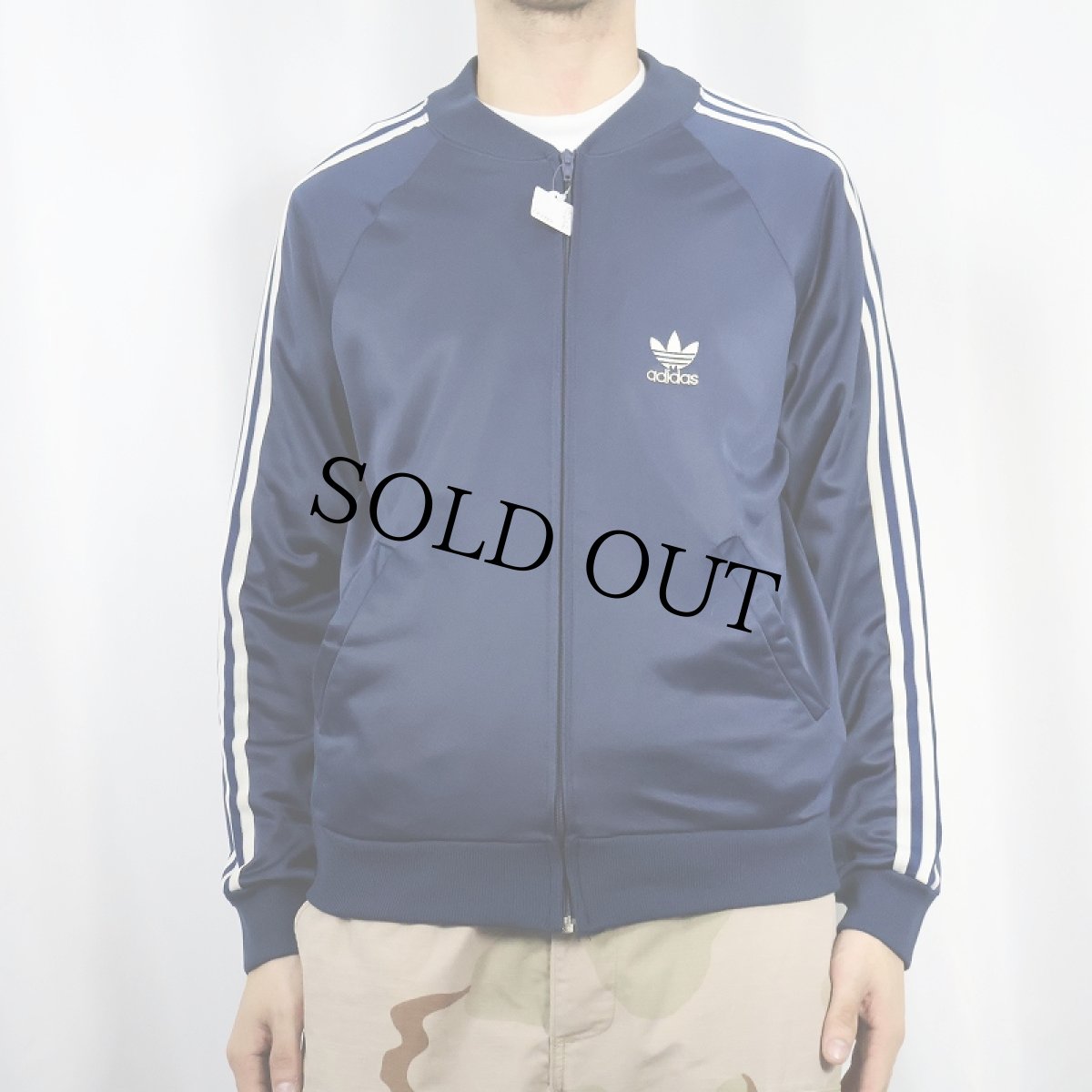 画像2: 80's adidas USA製 トラックジャケット NAVY M (2)