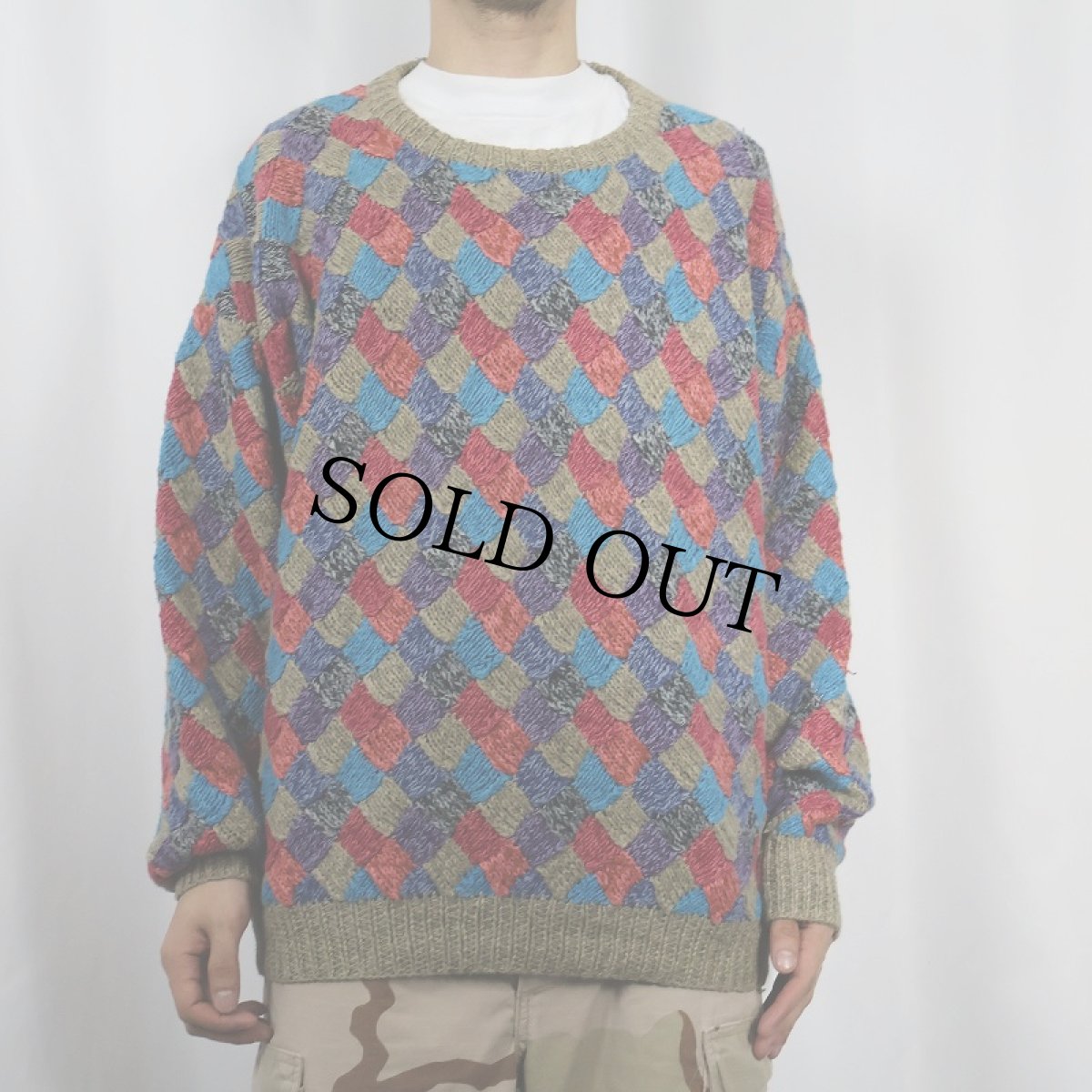 画像2: 90's NORTHERN ISLES チェック柄 コットン XL (2)