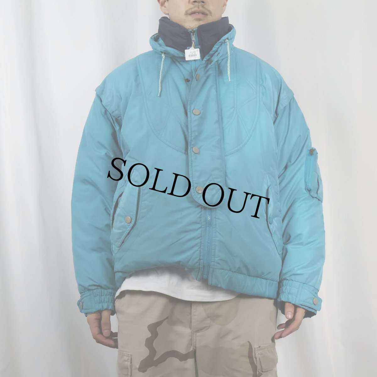 画像2: 90's MIGHTY-MAC ナイロンダウンジャケット L (2)