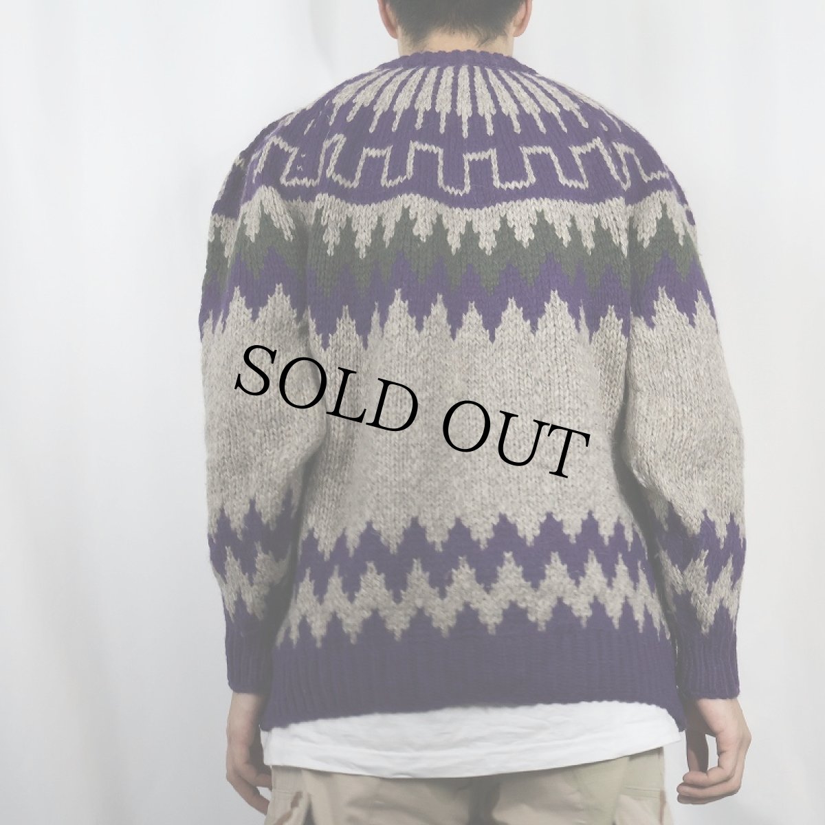 画像3: 【SALE】 GREEK KNITWEAR ノルディック柄 ウールニットセーター (3)