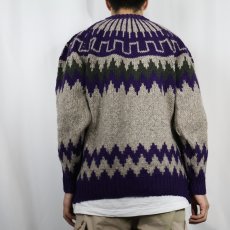 画像3: GREEK KNITWEAR ノルディック柄 ウールニットセーター (3)
