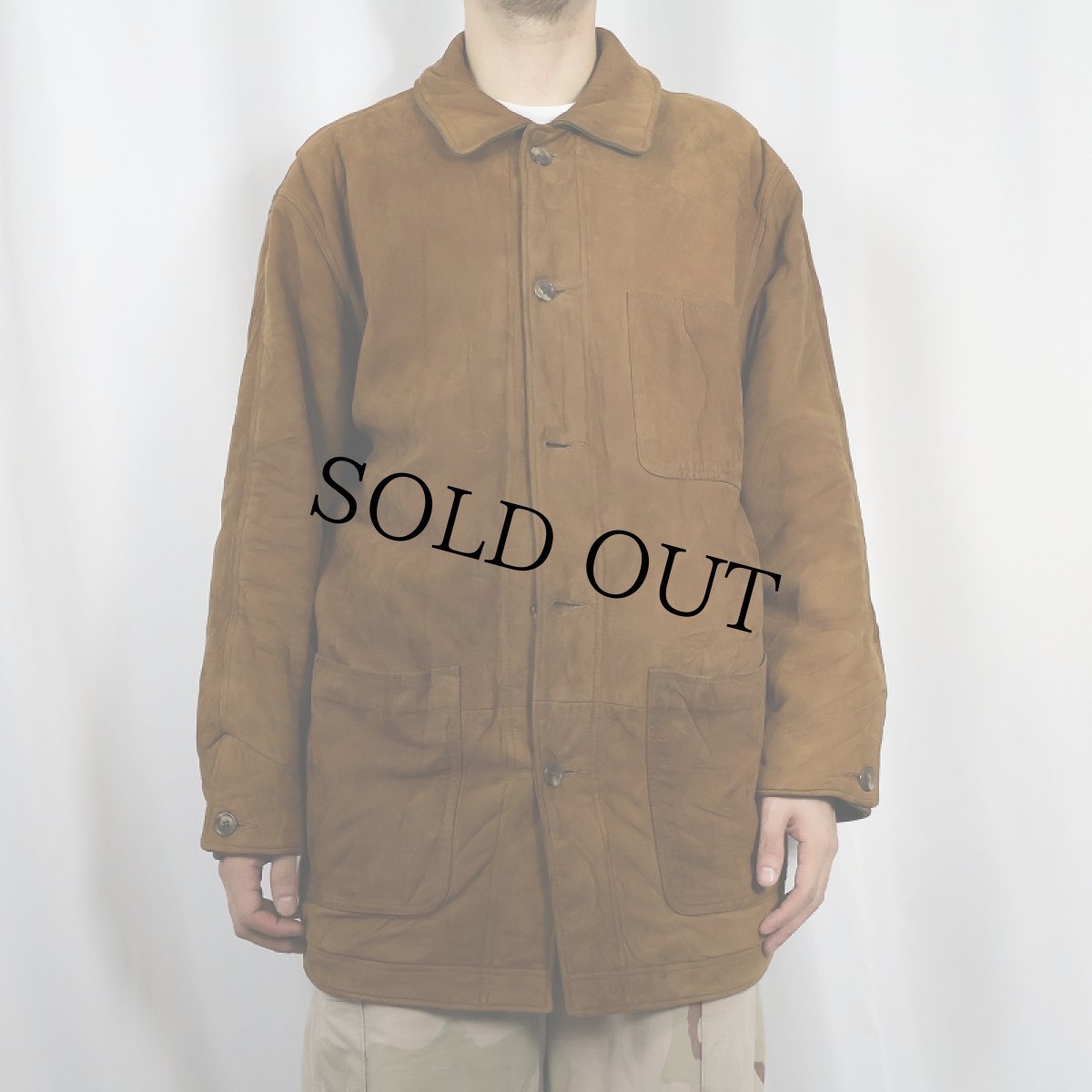 画像2: 80〜90's L.L.Bean USA製 スエードレザージャケット M (2)