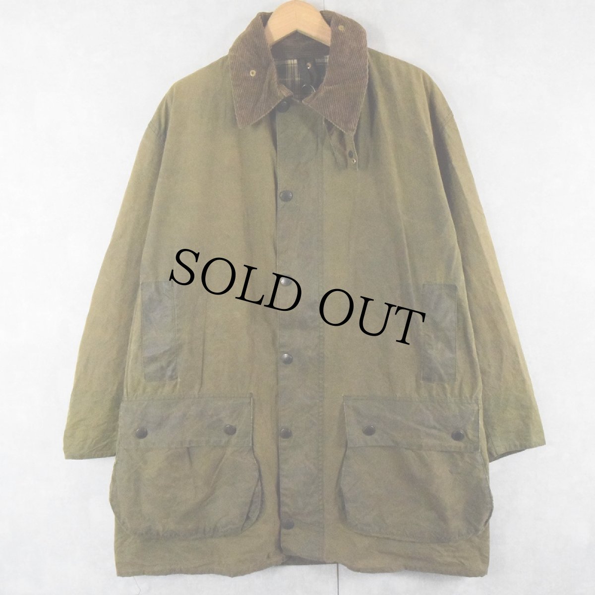 画像1: 90's Barbour ENGLAND製 "BORDER" オイルドジャケット 3ワラント (1)