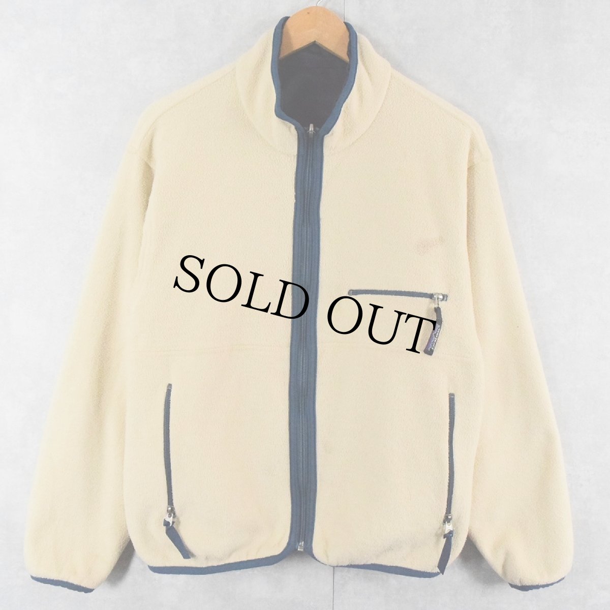 画像2: 【SALE】 90's Patagonia USA製 リバーシブル グリセードフリースジャケット NAVY M (2)
