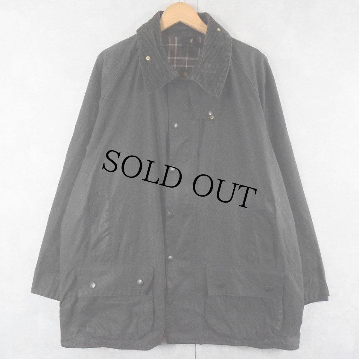 画像1: 90's Barbour ENGLAND製 "BEAUFORT" オイルドジャケット 3ワラント BLACK (1)