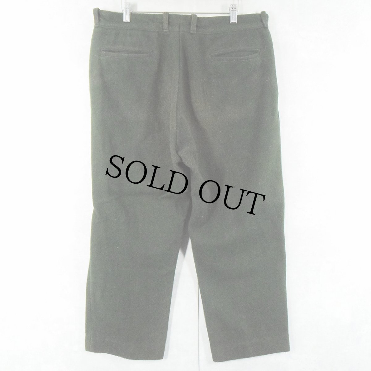 画像2: 60's L.L.Bean メルトンウールパンツ GREEN W36 (2)