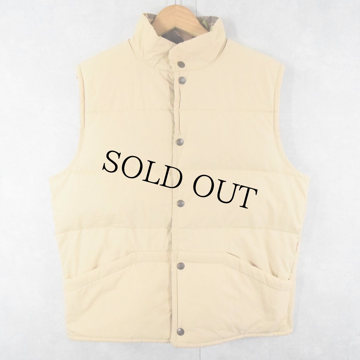 画像2: 80's USA製 ダックハンターカモ柄 リバーシブルダウンベスト (2)