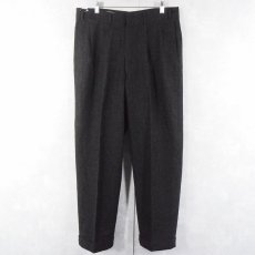 画像1: 50〜60's 2タック ウールスラックス W35 (1)