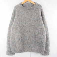 画像1: カラーネップ混 ウールニットセーター (1)