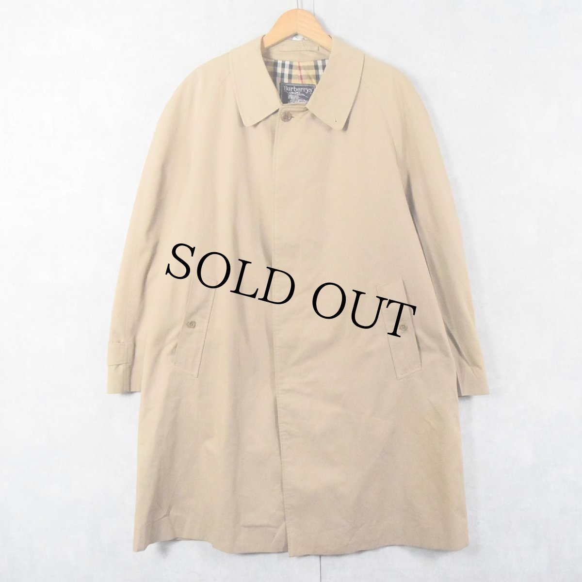 画像2: 80〜90's Burberrys' ENGLAND製 ポリエステル×コットン ステンカラーコート (2)