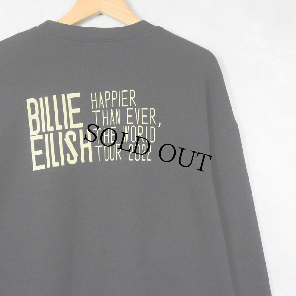画像2: Billie Eilish "Happier Than Ever World Tour 2022" ミュージシャンツアースウェット BLACK L (2)