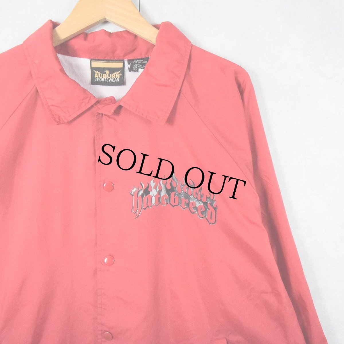 画像2: hatebreed メタルコア・バンド ナイロンコーチジャケット XL (2)